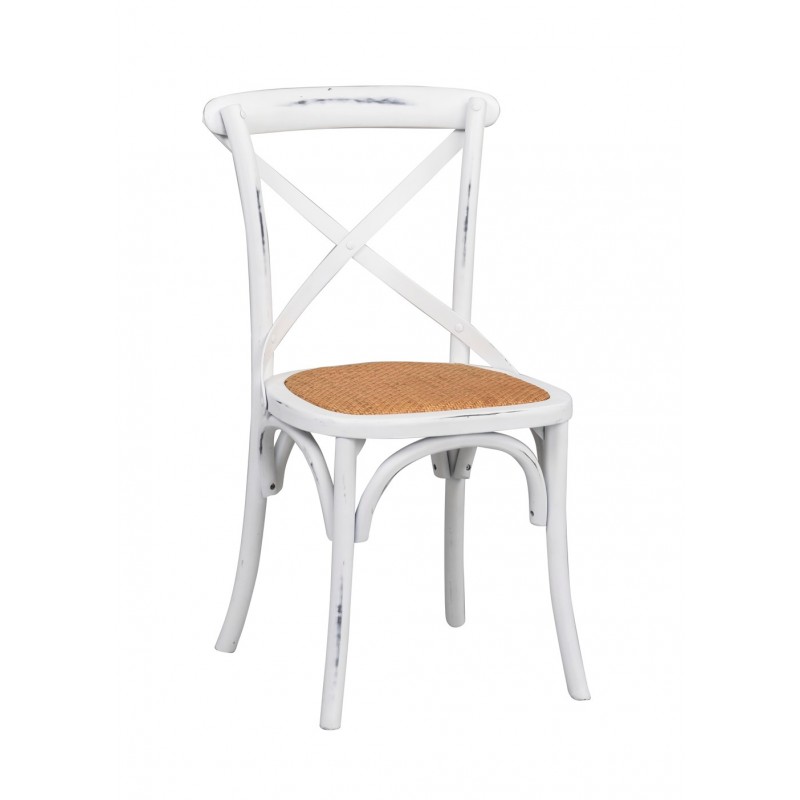 BA Cross Back Dining Chair White